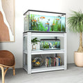White 3-Tier Metal Shelving Heavy Duty Small Storage Racks, Utility Garage by EKJOfficials