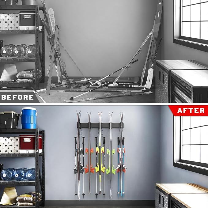 Ultrawall Ski Rack, Wall Mounted Ski Storage - Image 6