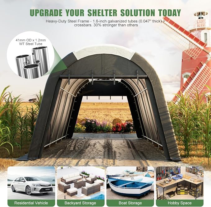 Carport Canopy 12x20 FT Heavy Duty - Image 5