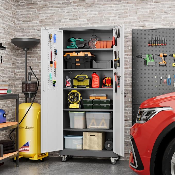 71" H×32" W×16" D Garage Storage Cabinet - Image 2