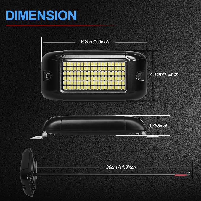 Nicoko 108 High-Power LEDs per Pod 4Pods Pure White Rock Lights Ultra-Bright - Image 4