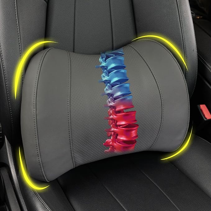 Lumbar Support Pillow for Car, Memory Foam Lumbar Pillow for Lower Back Pain by LoftyAim