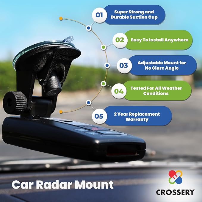 Radar Detector Mount for Escort Radar Detectors, Dash & Windshield Car Suction - Image 3