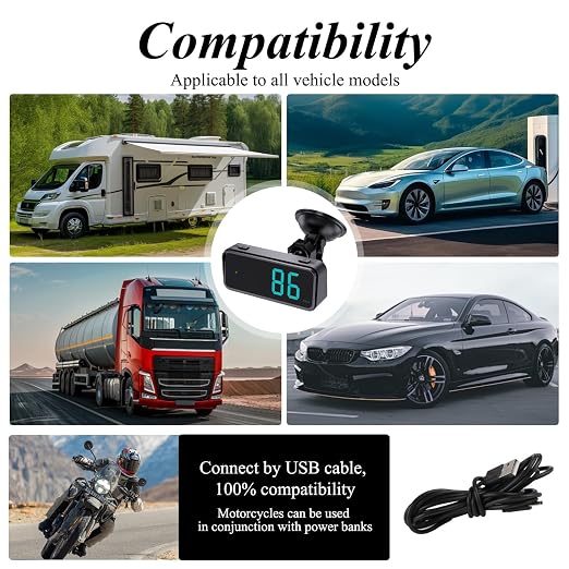 GPS Digital Speedometer for Car MPH, Universal HUD Speed Meter - Image 4