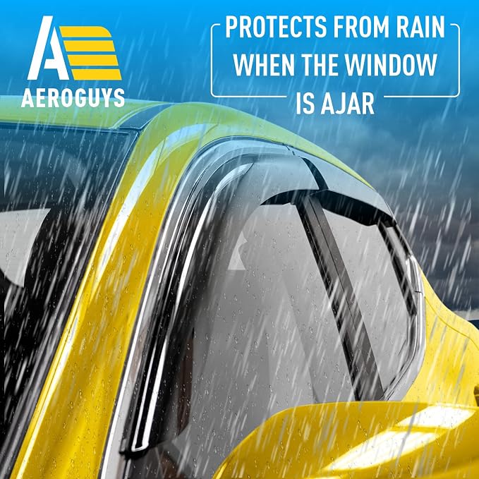 Extra Durable Window Deflectors Tape-On Window Visors Rain Guards Fit - Image 2