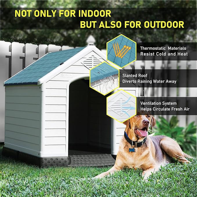 LEMBERI Durable Waterproof Plastic Dog House - Image 3