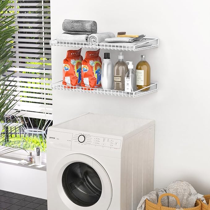 WALMANN 2 Pack Garage Wall Shelf, 23.5" x 12" Wall Mounted Storage Shelves - Image 4