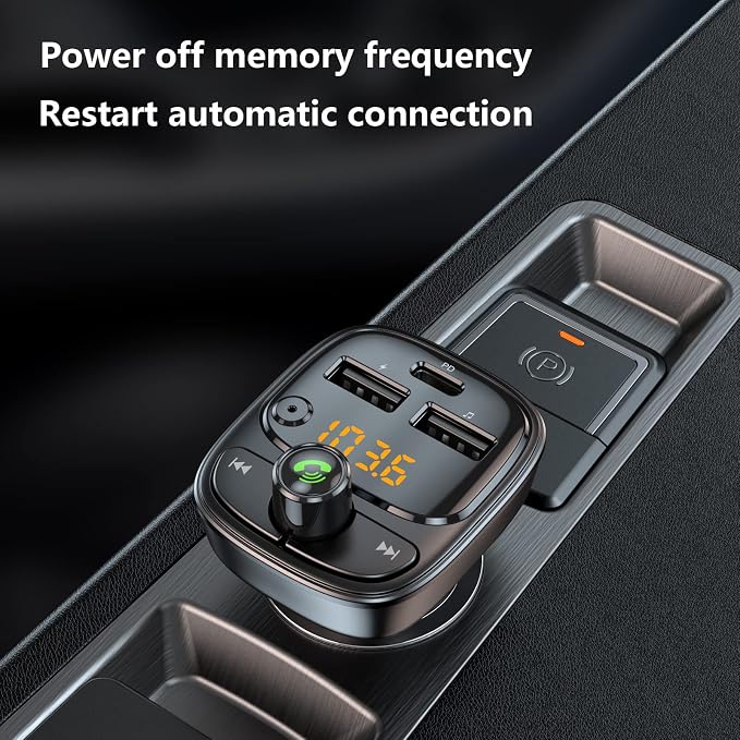 Bluetooth 5.3 FM Transmitter Car Adapter, Wireless Radio MP3 Player Stereo - Image 5