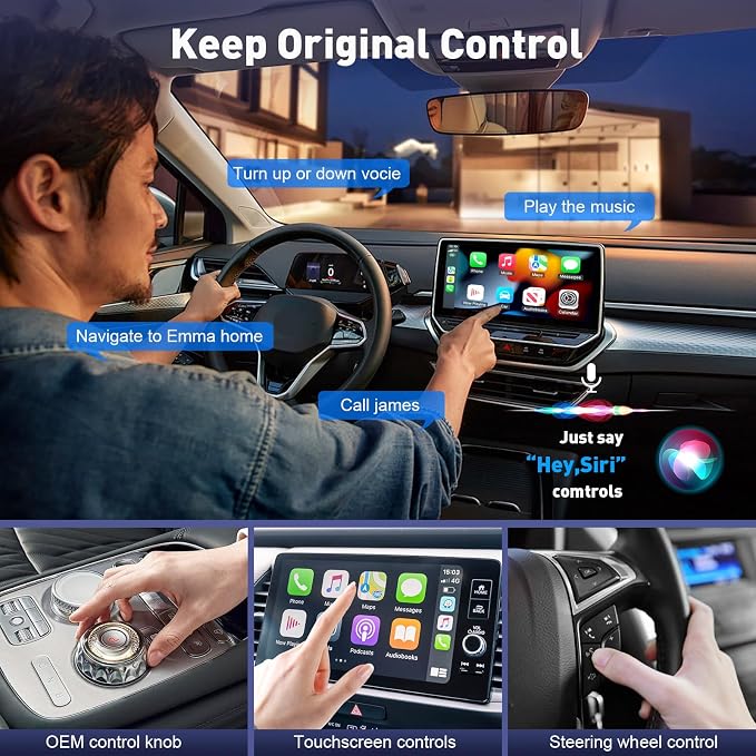 Wireless CarPlay Adapter for Apple iPhone, Fast Auto-Connect, No Latency - Image 2