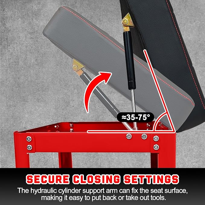 Rolling Mechanic Shop Stool - Image 7