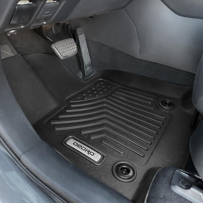 OEDRO Floor Mats Fit for 2016-2024 Chevrolet Camaro, Unique Black TPE - Image 2