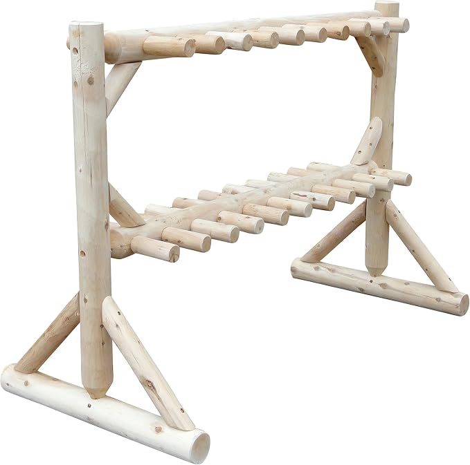 17-Pair Freestanding Skis + Snowboard Log Rack, Standing Shorter Ski Storage - Image 3