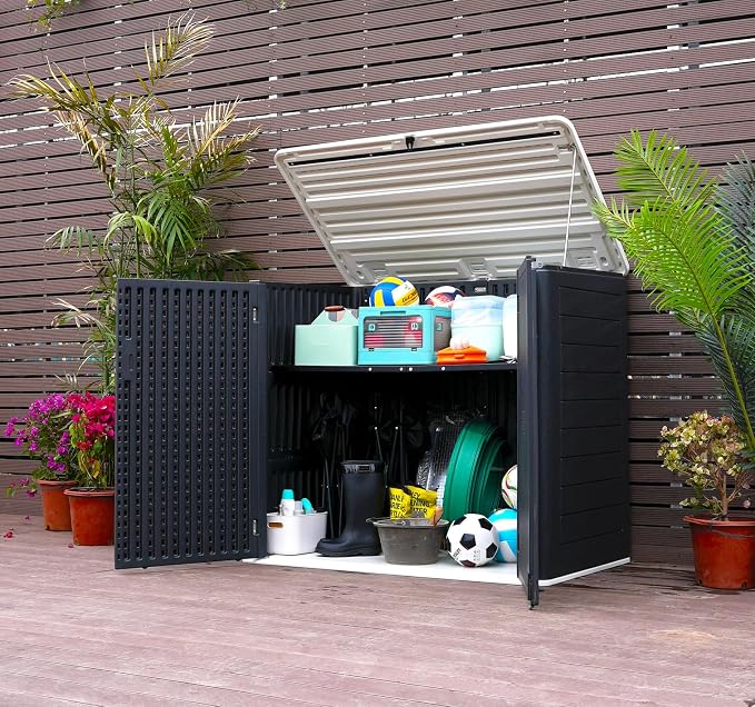 ADDOK Larger Outdoor Storage Shed Weather-Resistance, Horizontal Outdoor - Image 4