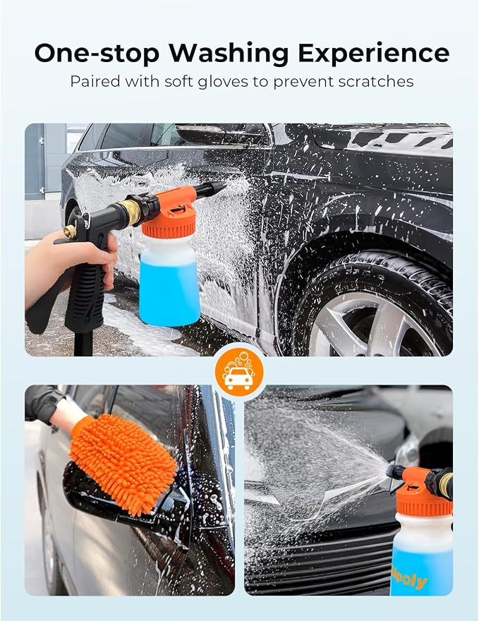 Car Wash Foam Gun + Microfiber Wash Mitt - Image 6