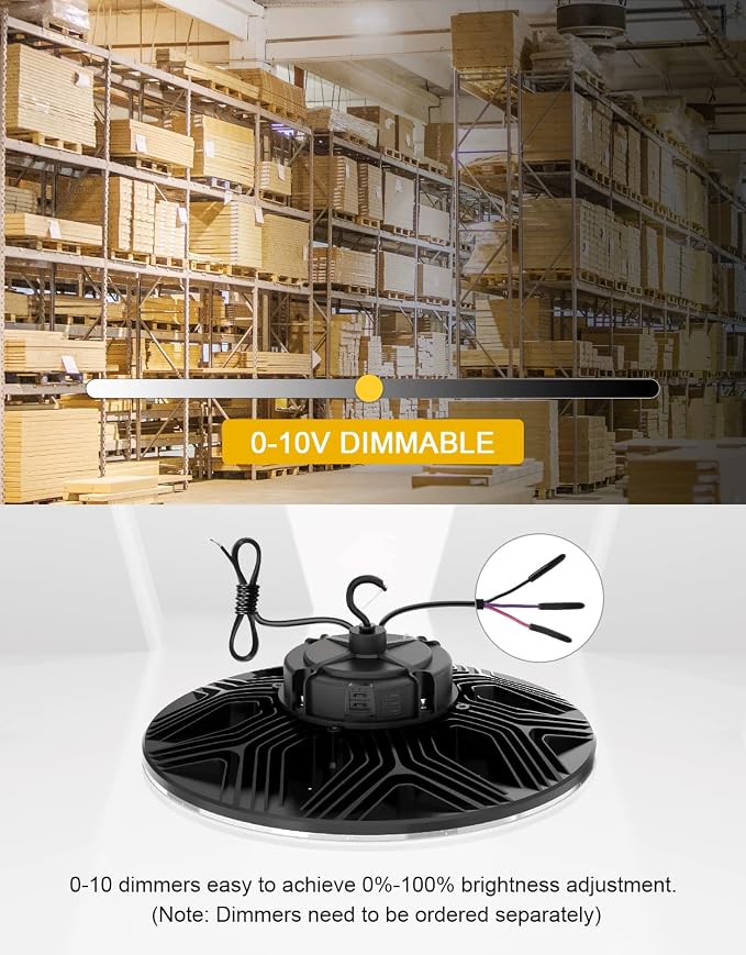 UFO LED High Bay Light, 150W/100W/80W Adjustable, 3000K/4000K/5000K, UL & DLC - Image 6