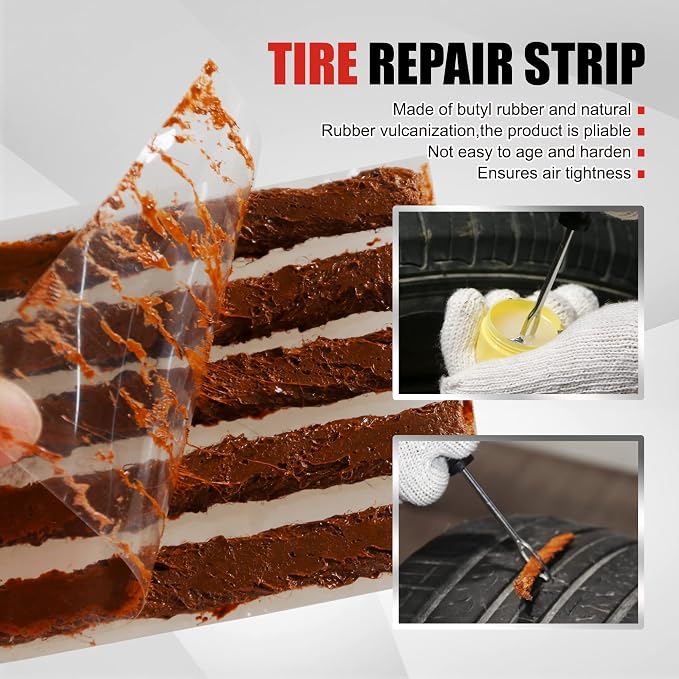 Economical Tire Repair Kit to Fix Punctures and Plug Flats, 10-Piece Value Pack - Image 4