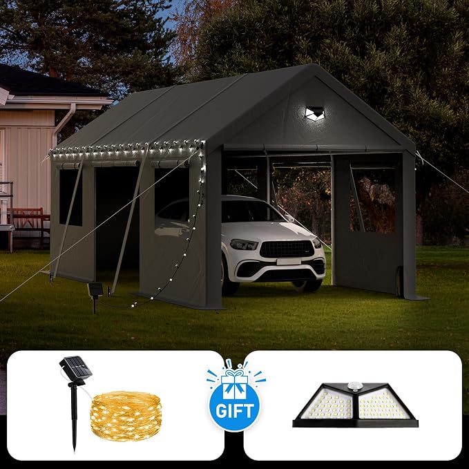 10x20 Carport, Heavy Duty Carport Canopy Garage - Image 5
