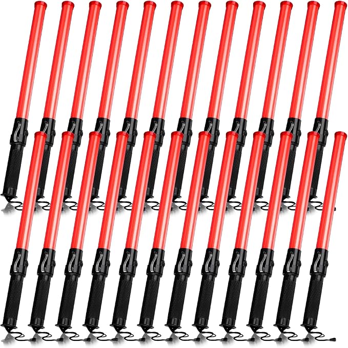 Weewooday 24 Pieces 21 Inch Signal Traffic Wand Safety Traffic Control Wand by Weewooday