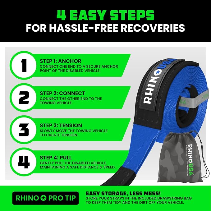 Rhino USA Recovery Tow Strap - Image 6