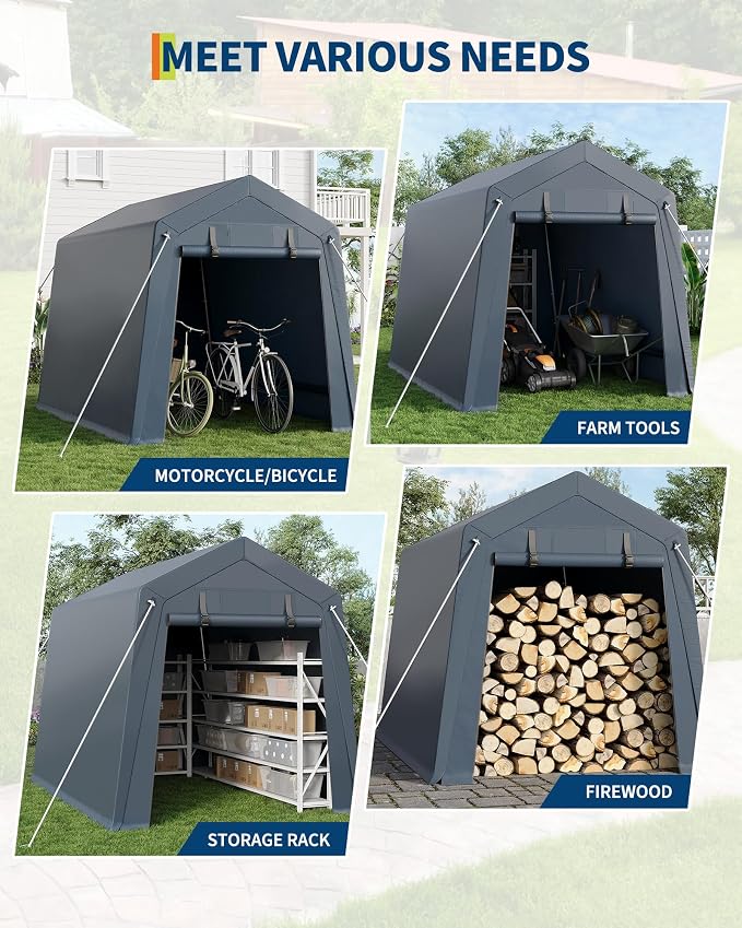 6x8 Ft Carport Heavy Duty Tent - Image 3