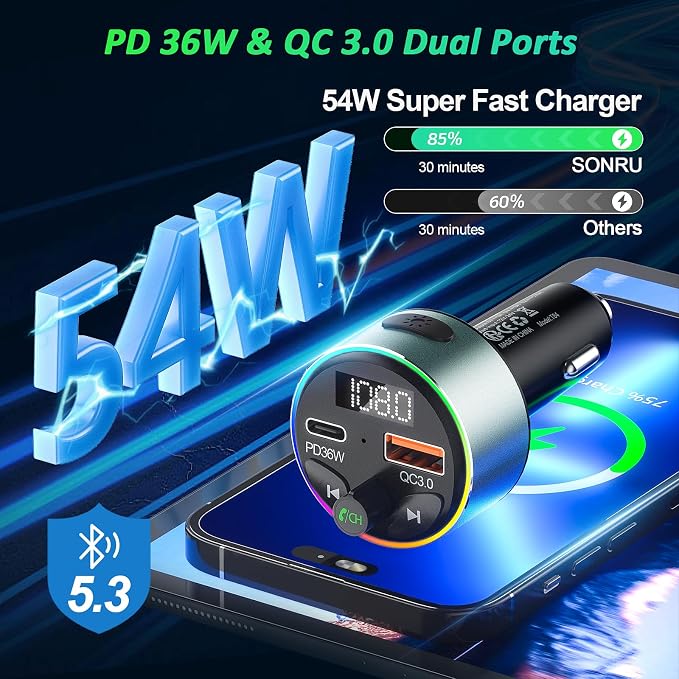 FM Transmitter Bluetooth 5.3 - Image 3