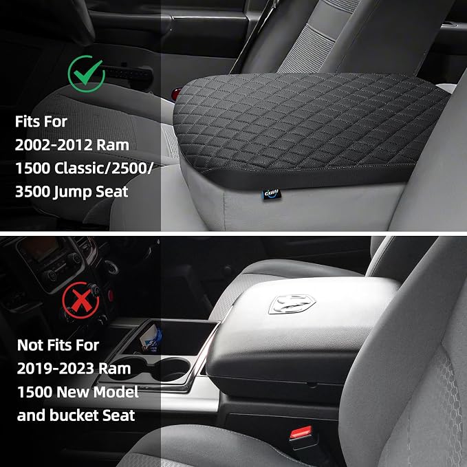 Center Console Cover Fit for 2002-2012 Ram 1500 2500 3500 Jump Seat Console - Image 6