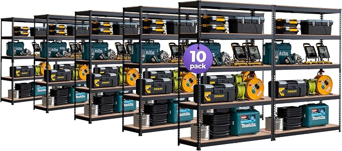 HOMEDANT 5 Tier Laminated Boltless Heavy Duty Garage Storage Adjustable Wide by TheBestOrganizingSolution