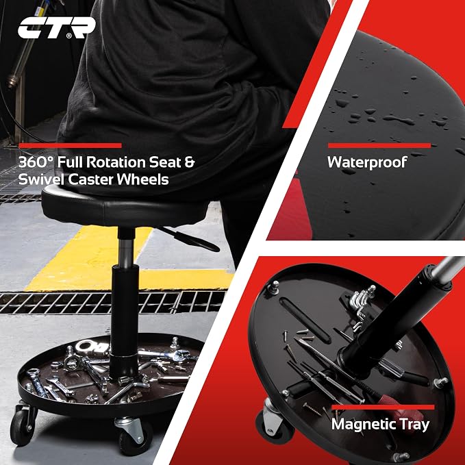 CTR Rolling Mechanic Shop Stool - Image 6