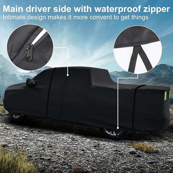 for Chevy Silverado 1500 Crew Cab 6.6 ft. Bed Truck Cover, Waterproof All - Image 3