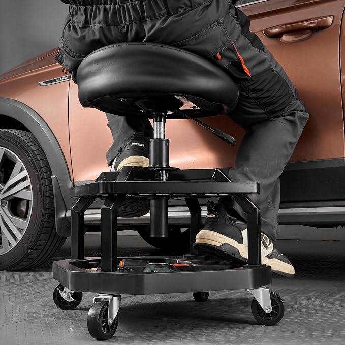 VEVOR Industrial Black Pneumatic Garage Seat/Work Stool - Image 8