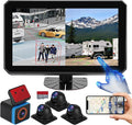 6CH RV Camera System 4G WiFi Live View GPS Tracking 10.1" AI Touch Screen by VESSTECH