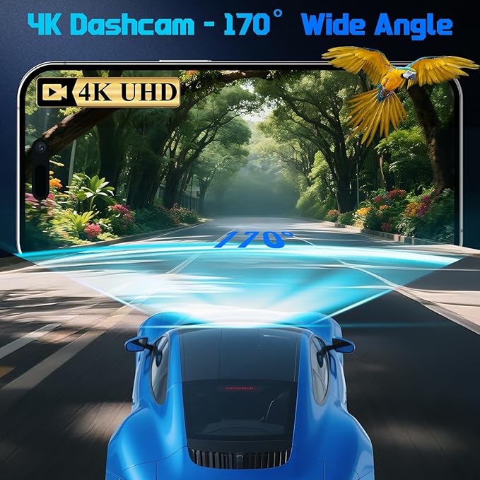 Dash Cam Front 4K Dash Camera for Cars Built-in WiFi/APP Control Dashcams for - Image 8