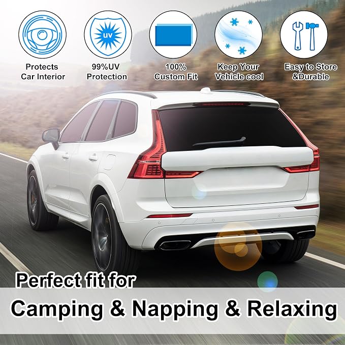 TINGLU Window Shades for Volvo XC60 2018-2024 2025 Accessories Car Side Full - Image 6