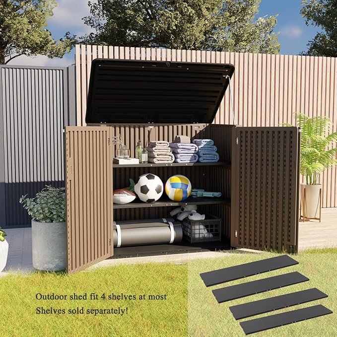 KINYING Larger Outdoor Storage Shed Weather Resistance, Resin Sheds & Outdoor - Image 5
