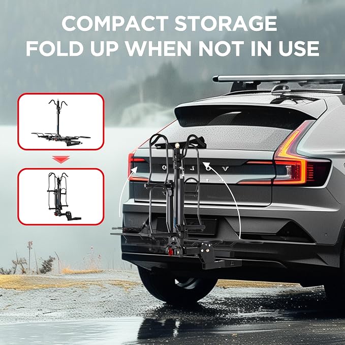 POLESTAR Hitch Mounted 2-Bike Rack, 200lbs Capacity Bike Rack Hitch - Image 6