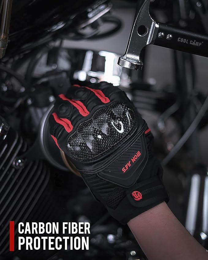 Motorcycle Gloves Touch Screen for Men Women Padding Hard Knuckle Cycling - Image 2