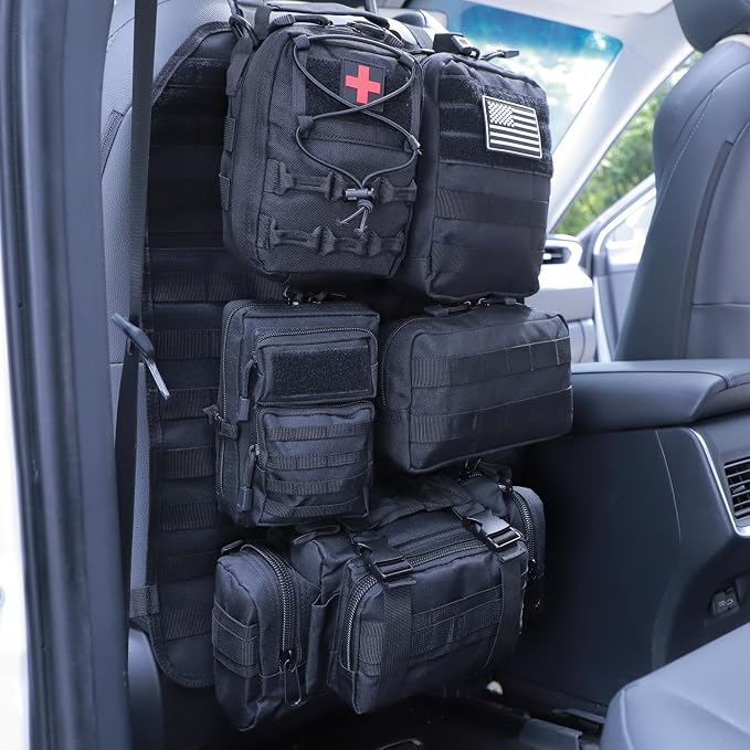 Universal Tactical Seat ​Back Organizer Vehicle Molle Panel Organizer Storage by Jimikay