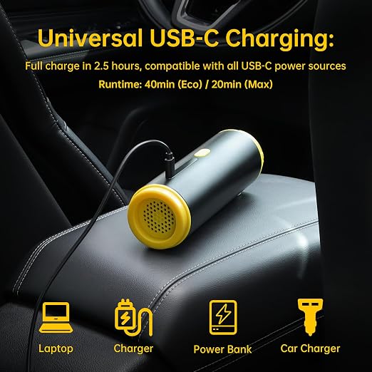 Cros 4-in-1 Mini Cordless Vacuum Cleaner, 21kPa Powerful Suction, Portable - Image 5