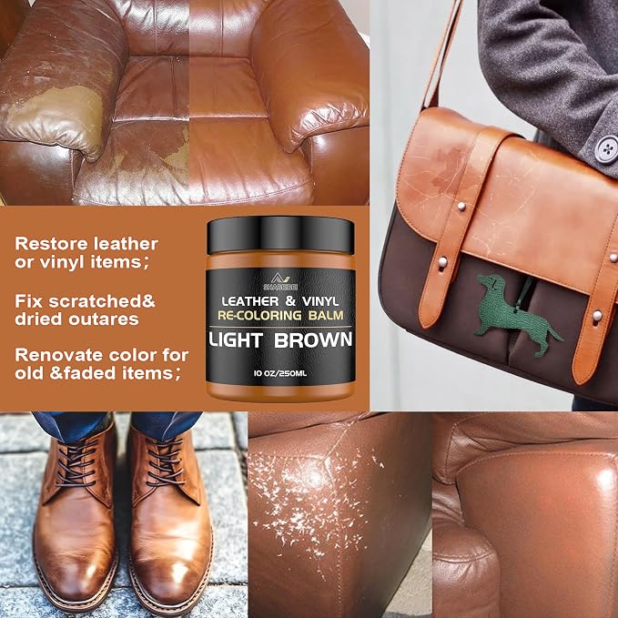 Leather Recoloring Balm, 10oz Leather Color Restorer Leather Repair Kit - Image 4