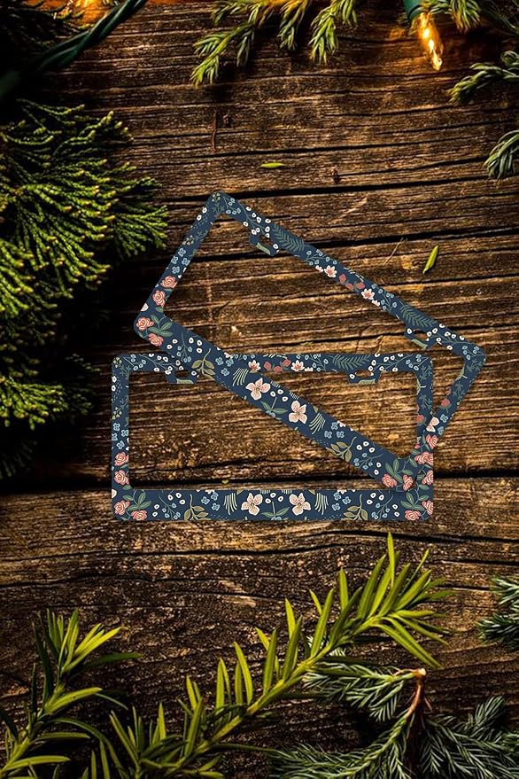 Colorful Floral Flowers License Plate Frames - Image 7