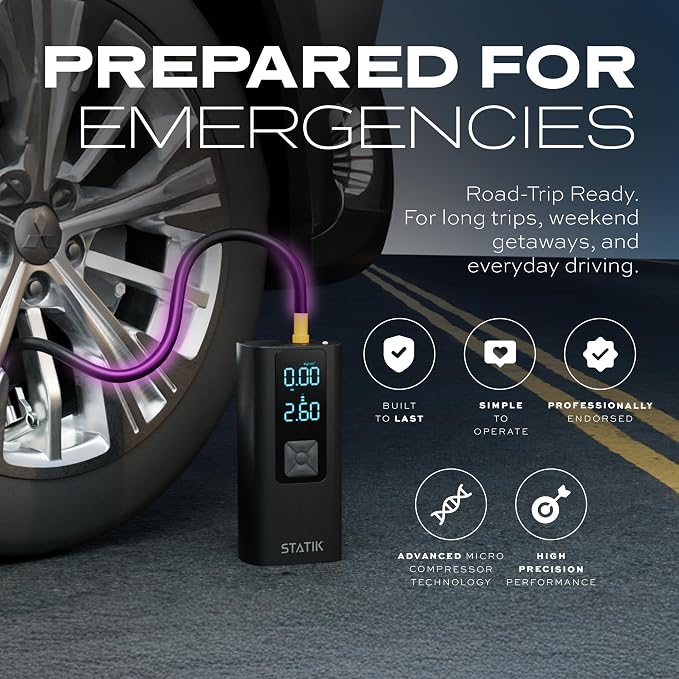 STATIK TireHero Car Tire Inflator Portable Air Compressor - Image 2