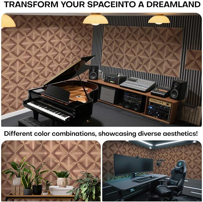10 Pack Large Soundproof Wall Panels, 15.7 x 15.7 x 0.4 in Sound Proof Panels - Image 5
