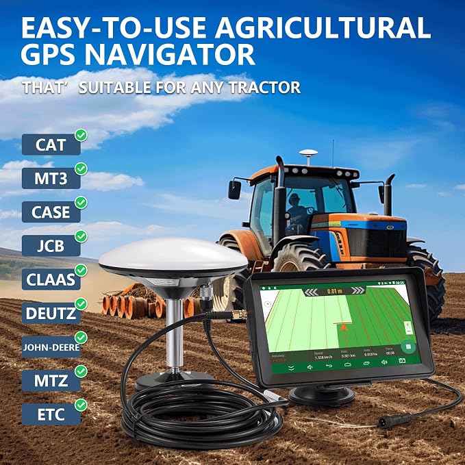 Tractor GPS Navigation System | 7-inch High-Accuracy GNSS Agricultural Navigator - Image 7