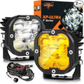 Auxbeam 3 Inch Led Pods Amber Fog White Off Road Driving Light XP-Ultra Series by Auxbeam