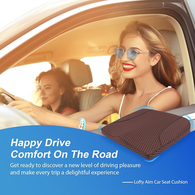 Car Seat Cushion, Comfortable Memory Foam Seat Pillow - Image 2