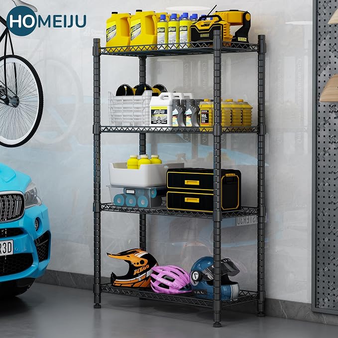 Homeiju 4 Tier Shelving Unit, Heavy-Duty Height Adjustable Storage Rack 1300 - Image 4