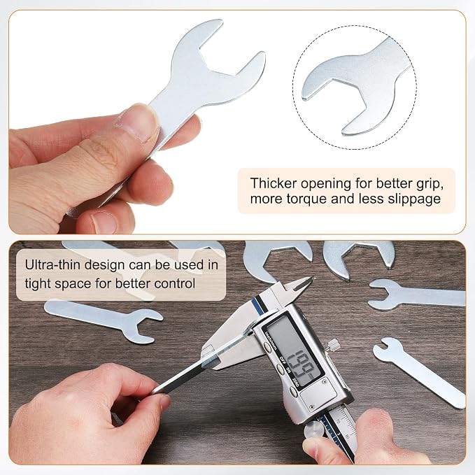 HARFINGTON 10pcs Small Wrench Open End Wrench 18x92x2mm Metric U-Shaped Single - Image 5