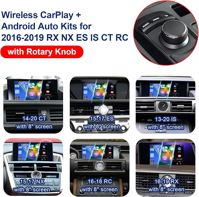LVDS Wireless Wired CarPlay for Lexus RX ES NX CT is RC OEM Rotary Knob - Image 2