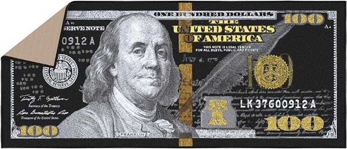Ottomanson 22" x 53" $100 Bill Money Rug - Image 7