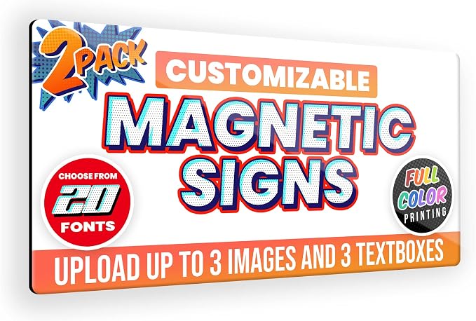 2-Pack, 30 mil Customized Vinyl Car Magnets, Personalized Magnetic Sheets - Image 4